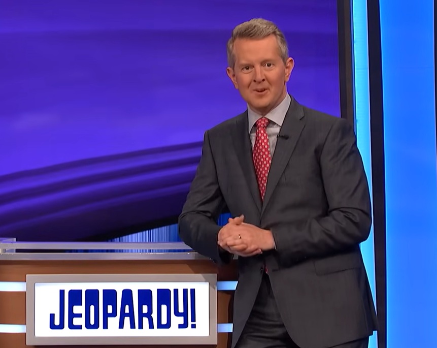 A visually captivating still taken from a pivotal moment in the television game show Jeopardy! (1964-)