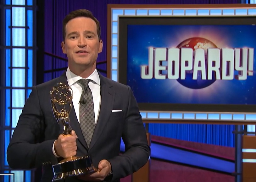 A visually captivating still taken from a pivotal moment in the television game show Jeopardy! (1964-)