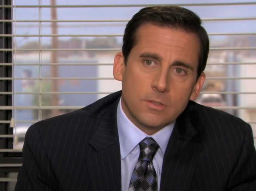 A visually captivating still taken from a pivotal moment in the television series The Office (2005-2013)