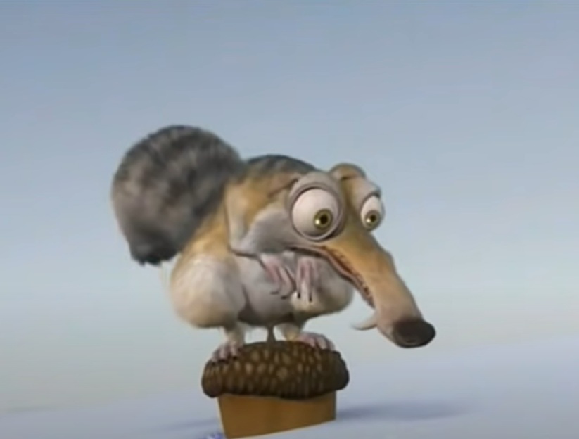 A visually captivating still taken from a pivotal moment in the animated film Ice Age (2002)