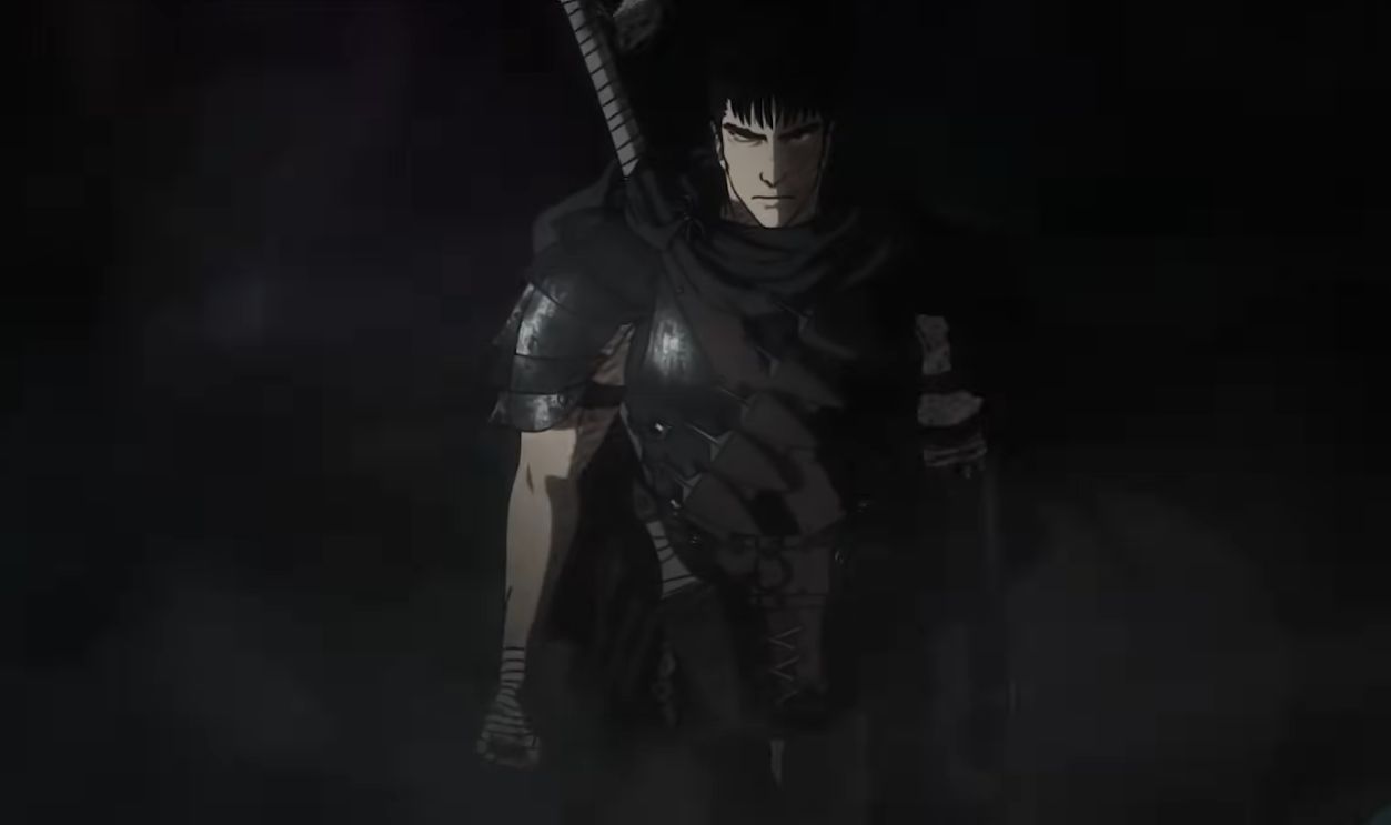 Anime man walking in the dark