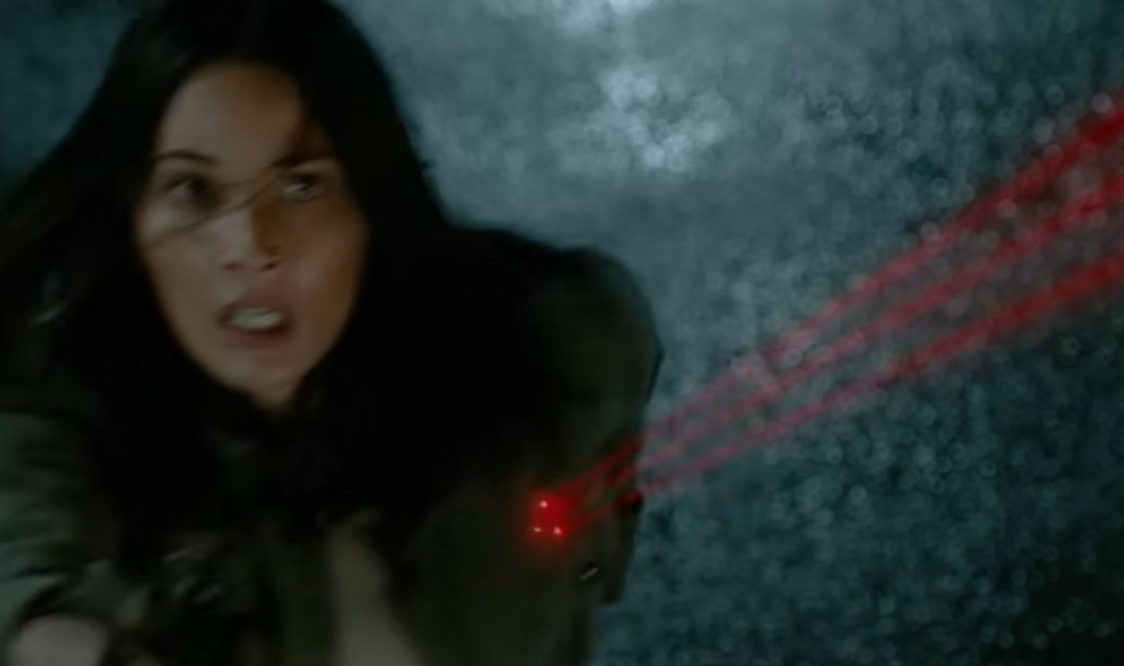 A lady with Laser beam