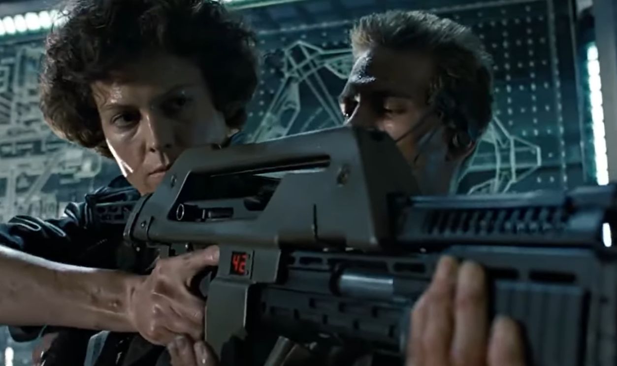 Lady with pulse rifle