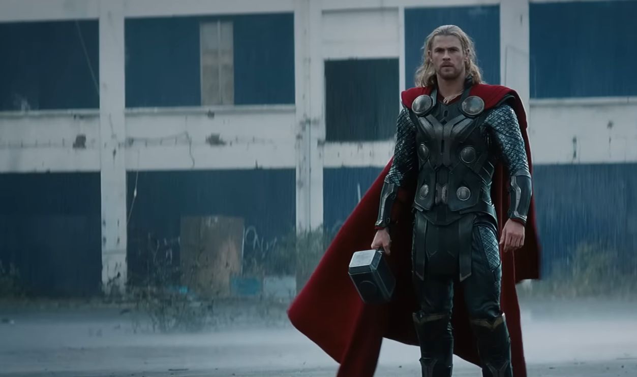 Thor holding his hammer