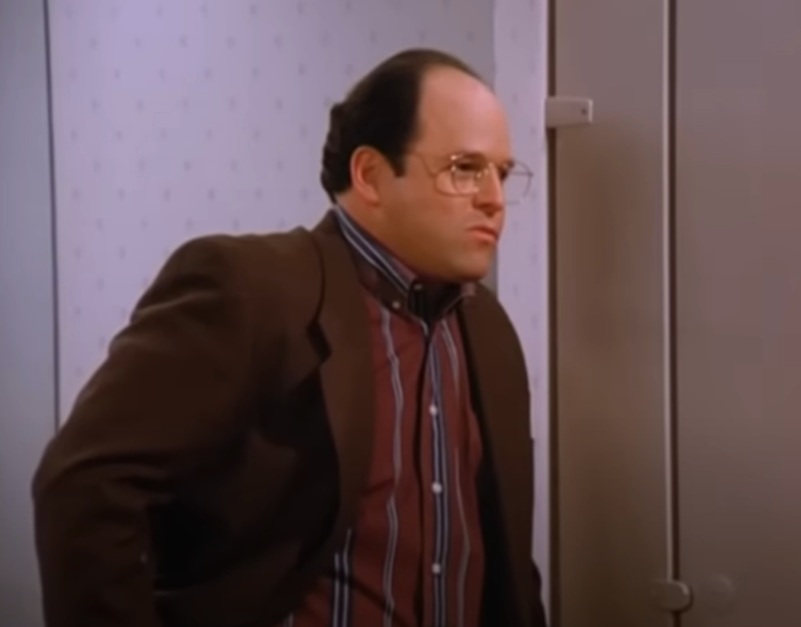A visually captivating still taken from a pivotal moment in the television sitcom Seinfeld (1989-1998)