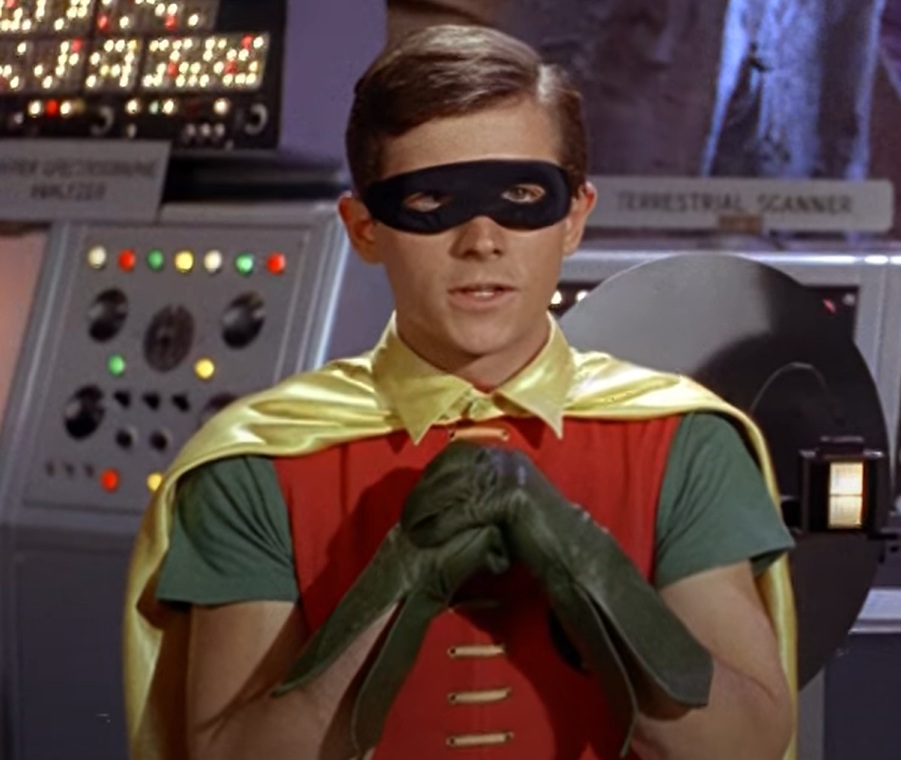 A visually captivating still taken from a pivotal moment in the television series Batman (1966-1968)