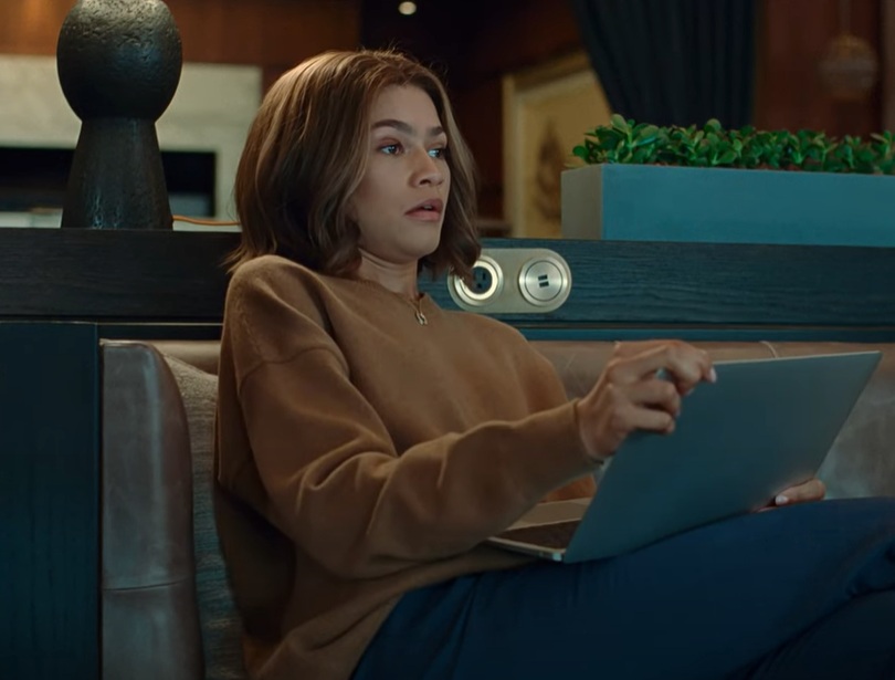 A visually captivating still taken from a pivotal moment in the film Challengers (2024)