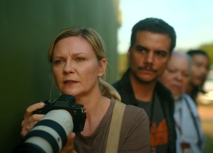 A visually captivating still taken from a pivotal moment in the film Civil War (2024)