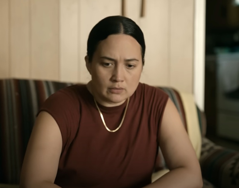 A visually captivating still taken from a pivotal moment in the film Fancy Dance (2023)