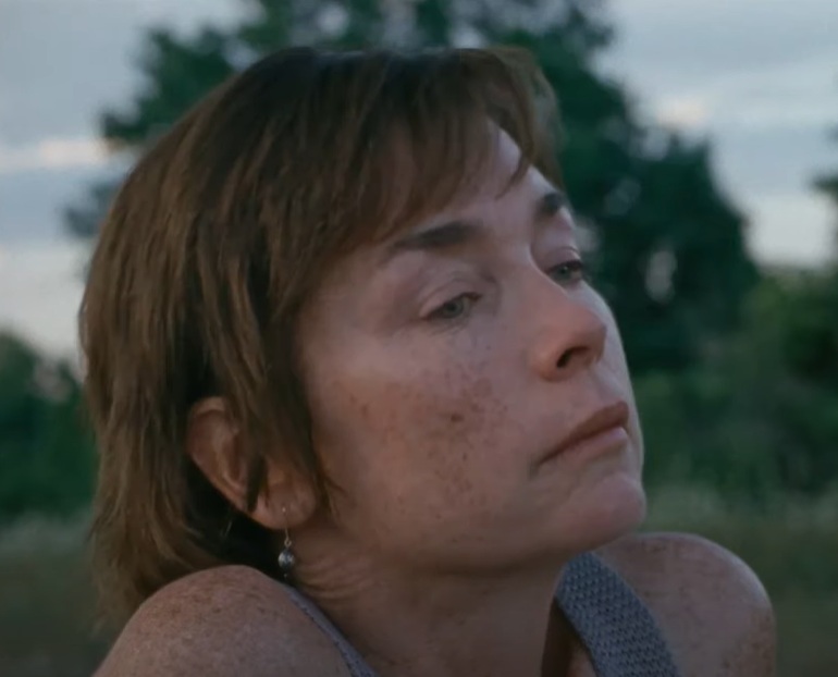 A visually captivating still taken from a pivotal moment in the film Janet Planet (2023)