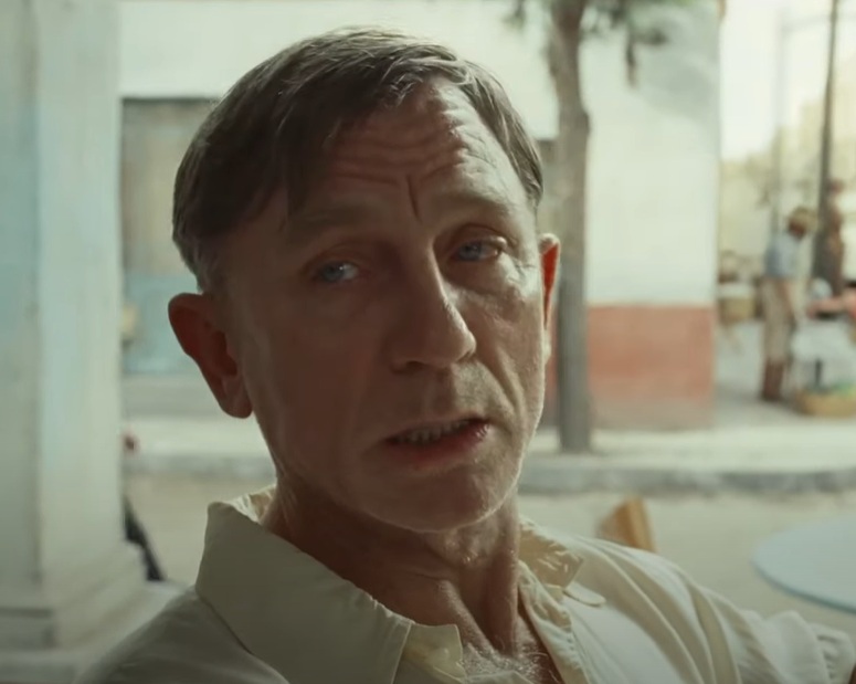 A visually captivating still taken from a pivotal moment in the film Queer (2024)