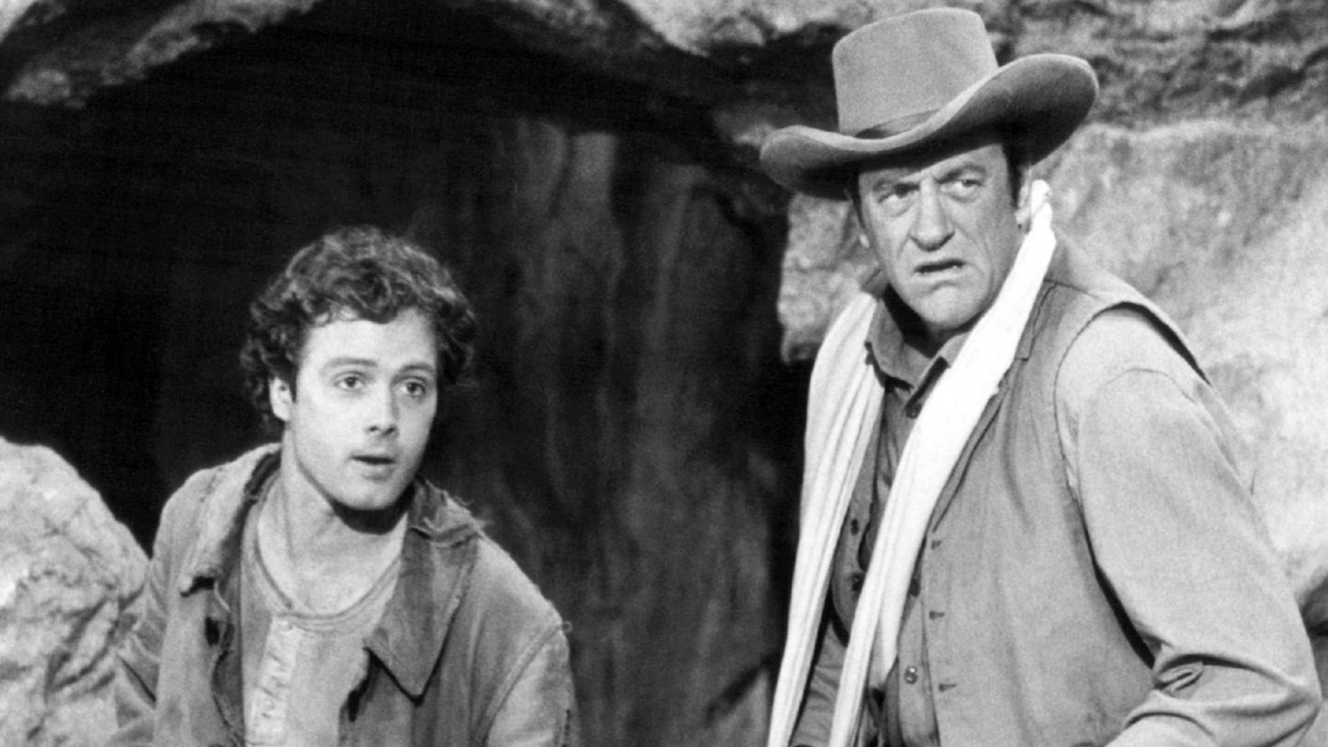 File:James Arness and Dennis Redfield - Gunsmoke 1974.jpg