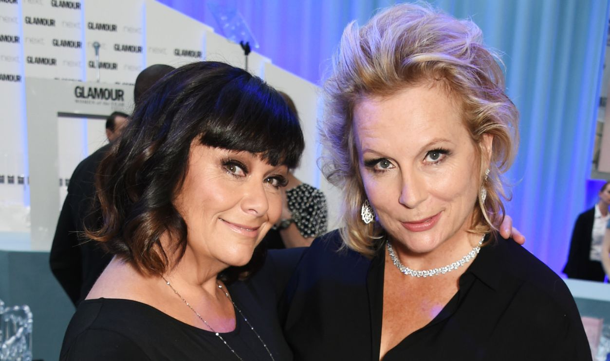 Dawn French (L) and Jennifer Saunders attend the Glamour Women Of The Year Awards in Berkeley Square Gardens on June 7, 2016 in London, United Kingdom.