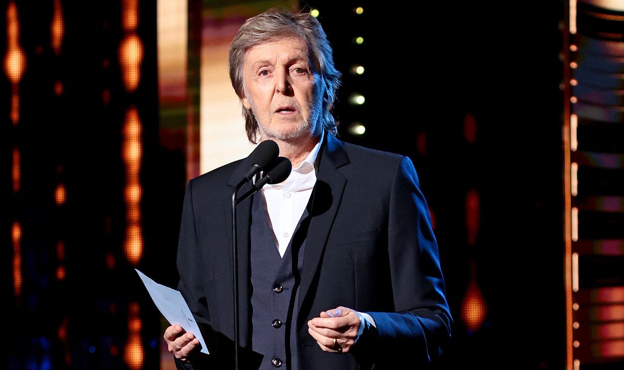 Paul McCartney speaks onstage during the 36th Annual Rock & Roll Hall Of Fame Induction Ceremony at Rocket Mortgage Fieldhouse on October 30, 2021 in Cleveland, Ohio.