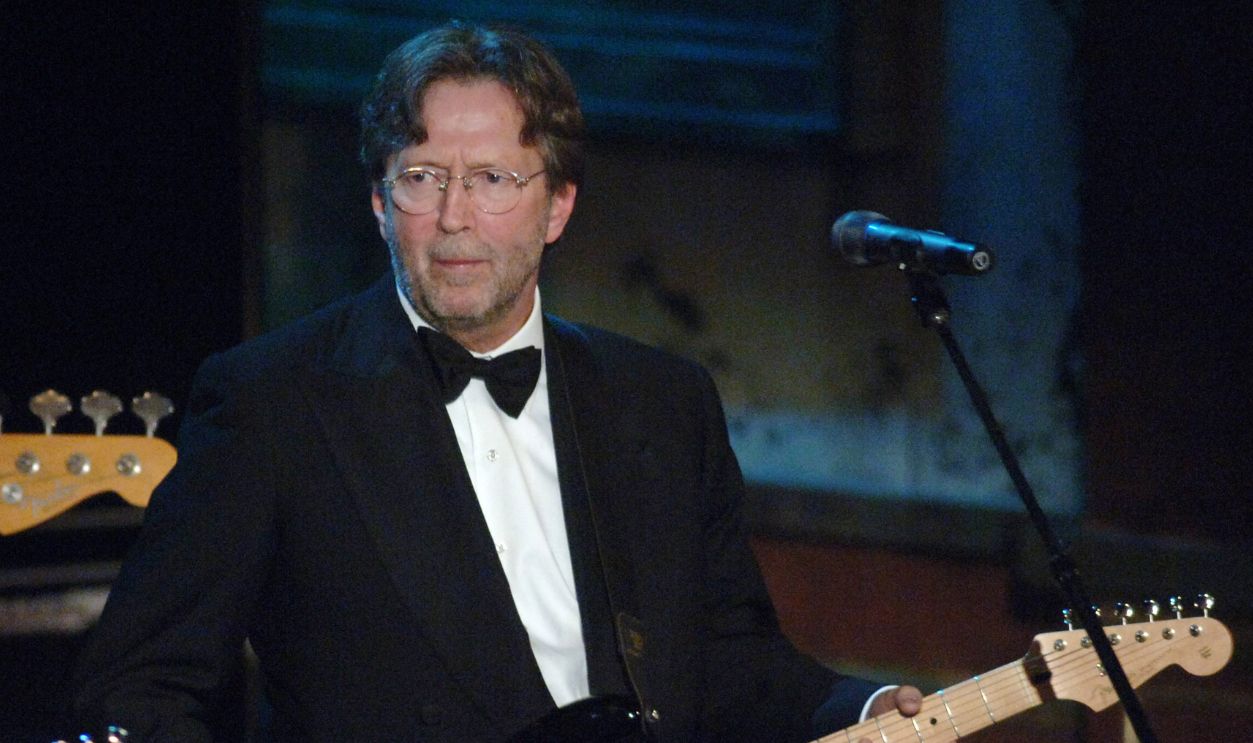 Eric Clapton, presenter during 20th Annual Rock and Roll Hall of Fame Induction Ceremony - Show at Waldorf Astoria Hotel in New York City, New York, United States. (Photo by Jeff Kravitz/FilmMagic)