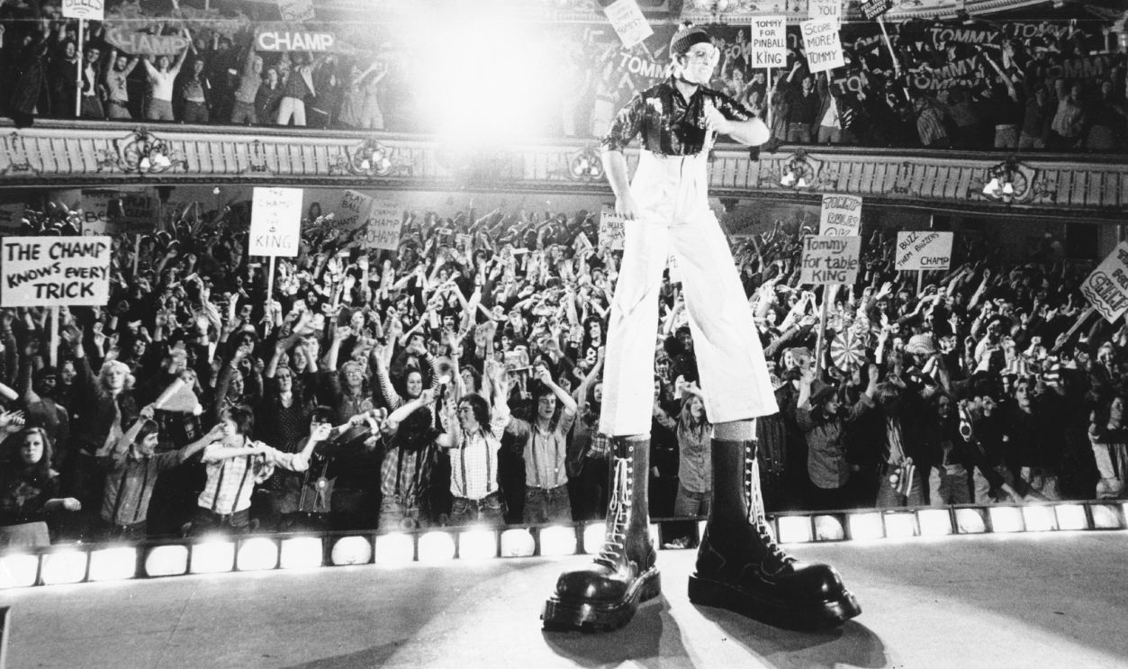 Pop singer Elton John plays the song