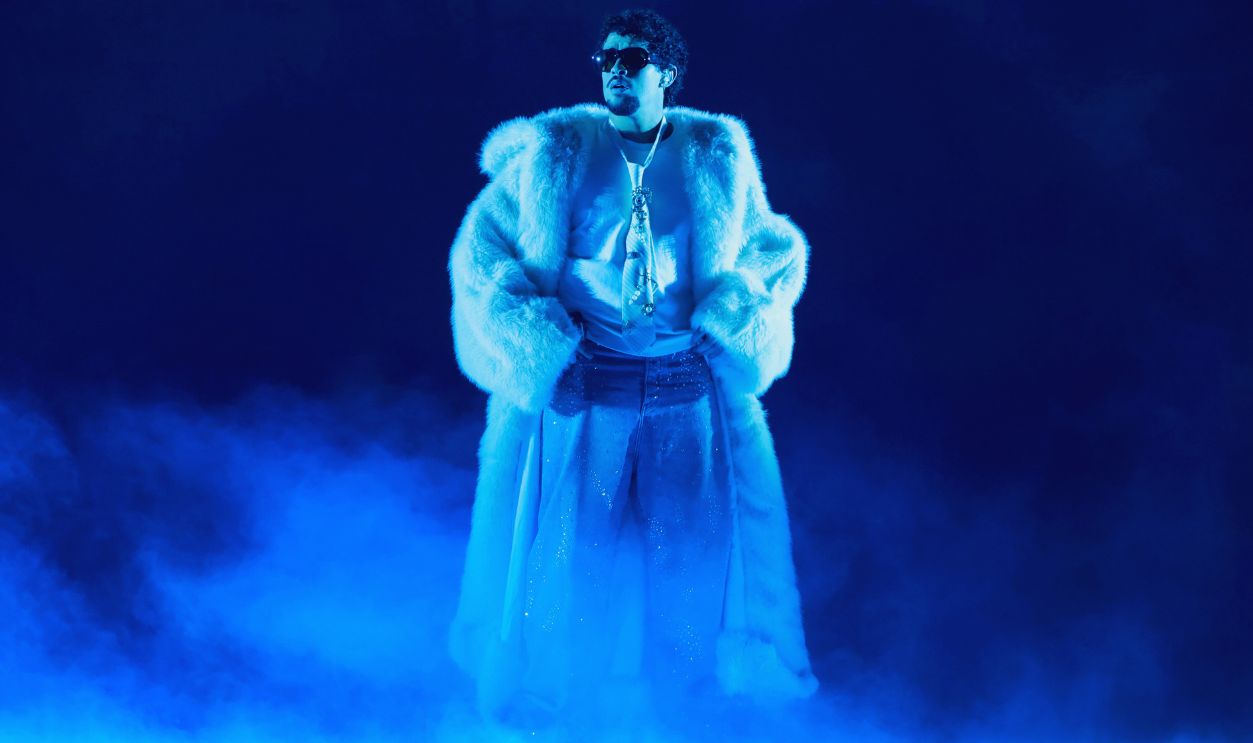 Gettyimages - 2205626382, 2025 iHeartRadio Music Awards - Show LOS ANGELES, CALIFORNIA - MARCH 17: (FOR EDITORIAL USE ONLY) Bad Bunny performs onstage at the 2025 iHeartRadio Music Awards at Dolby Theatre in Los Angeles, California on March 17, 2025. Broadcasted live on FOX.