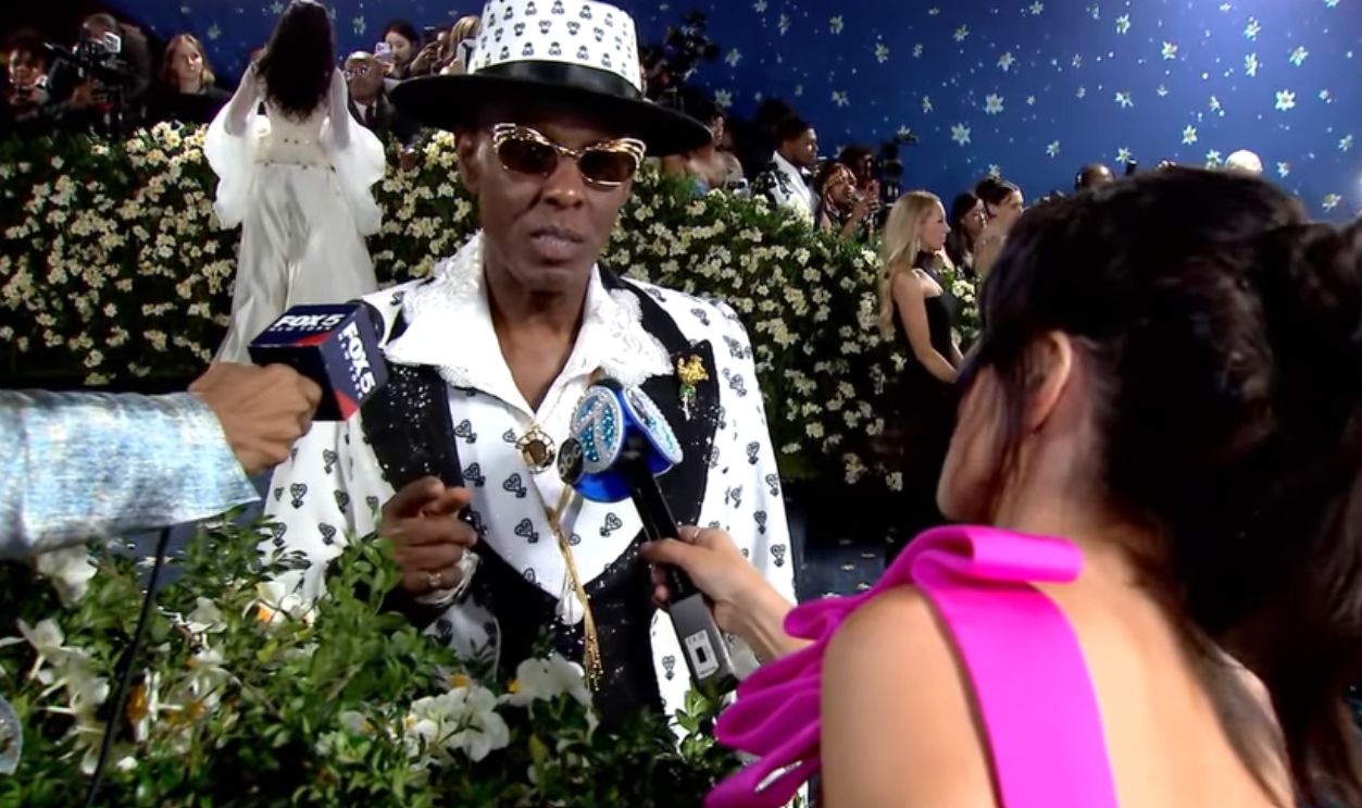 Dapper Dan In Self-Designed All-Sequined Ensemble