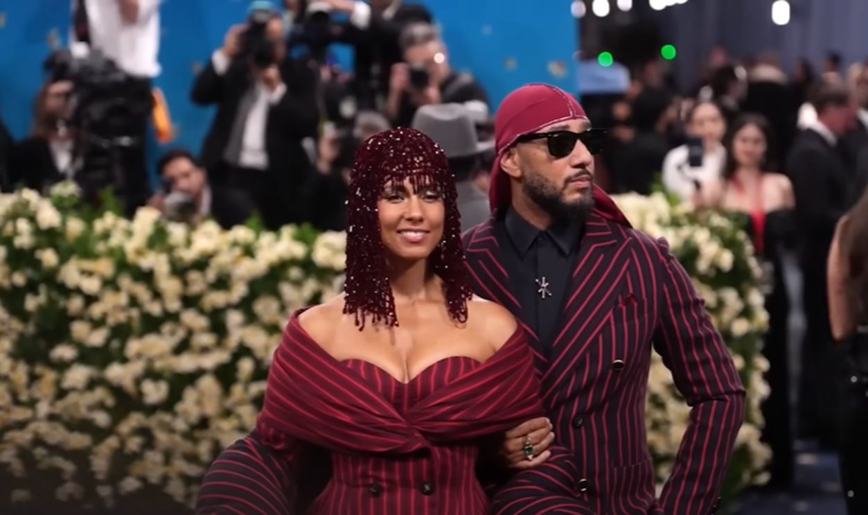 Alicia Keys And Swizz Beatz In Moncler X EE72