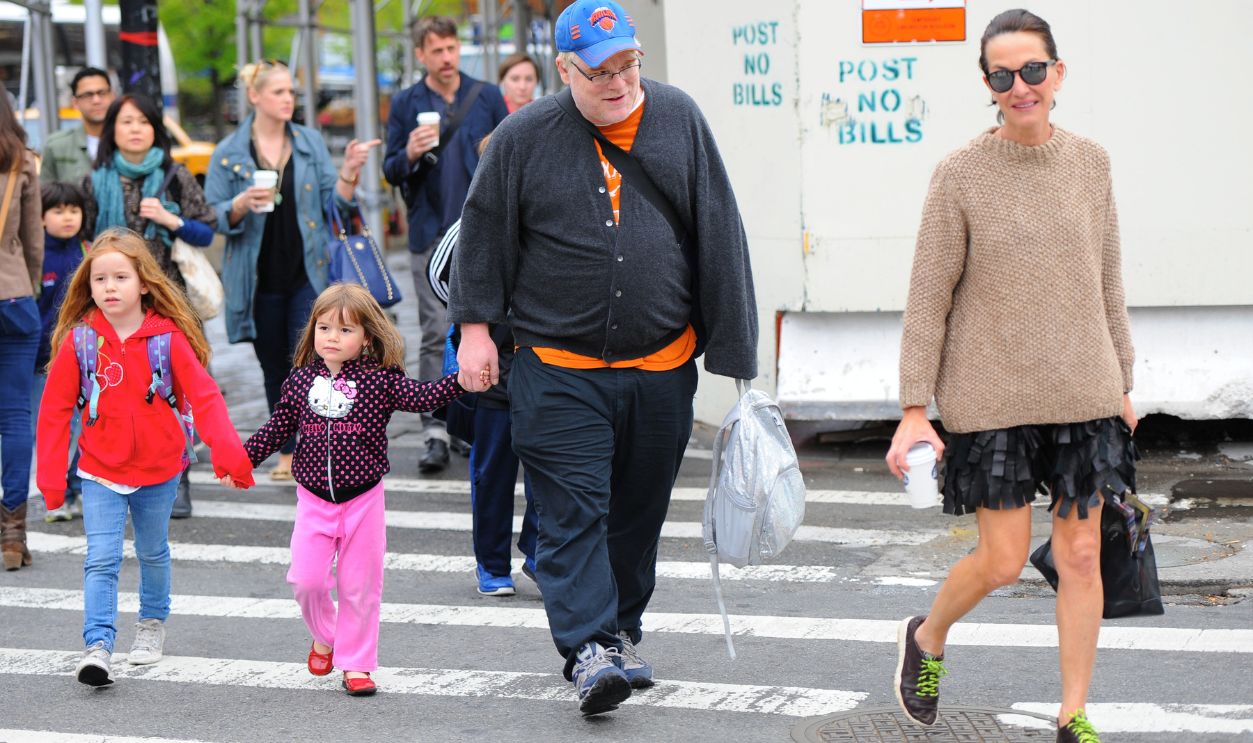 Philip Seymour Hoffman, Willa Hoffman and Tallulah Hoffman