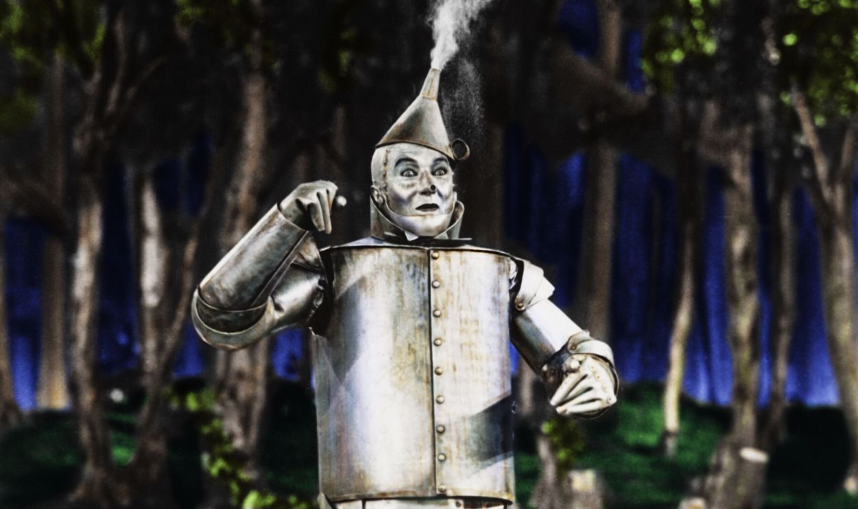 American actor Jack Haley (1898 - 1979) as Hickory/The Tin Man in 'The Wizard of Oz', 1939.