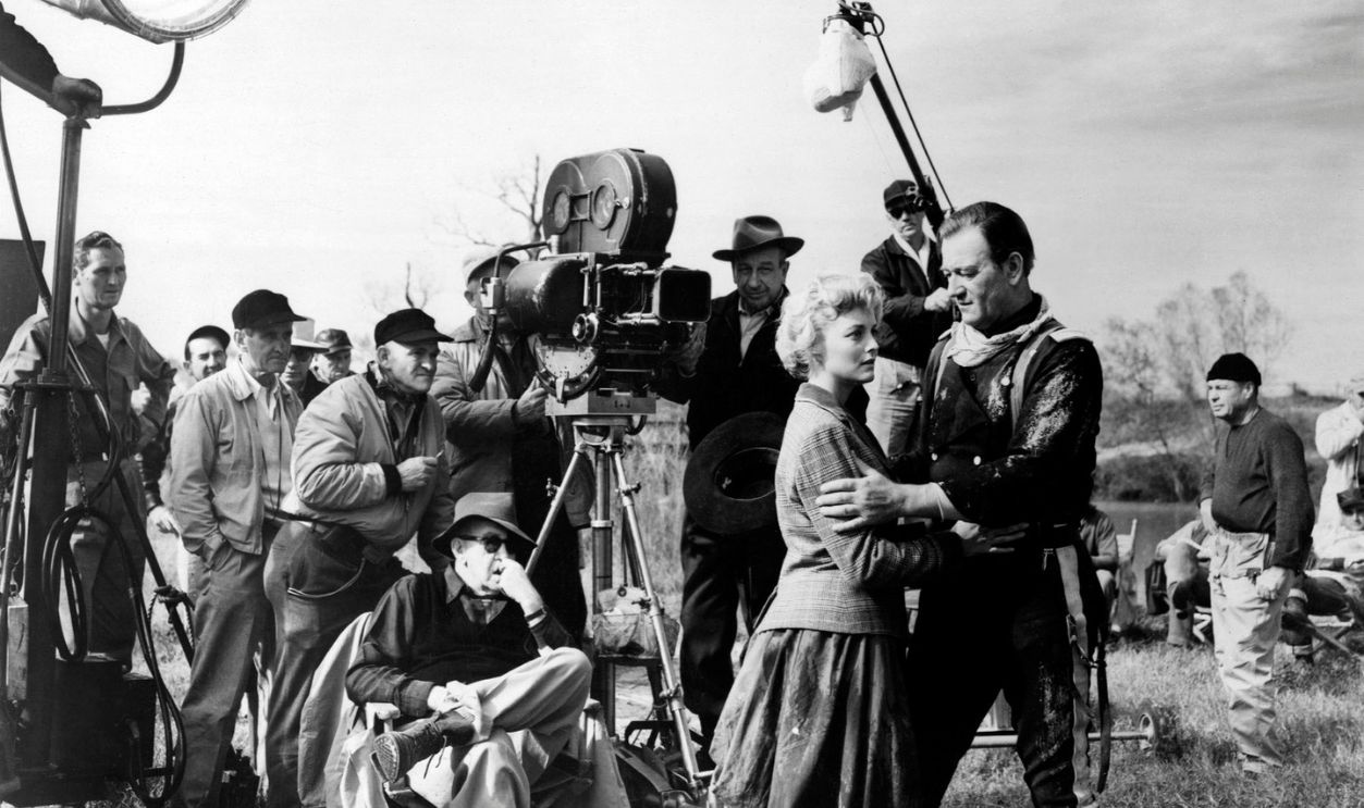 On the set of The Horse Soldiers