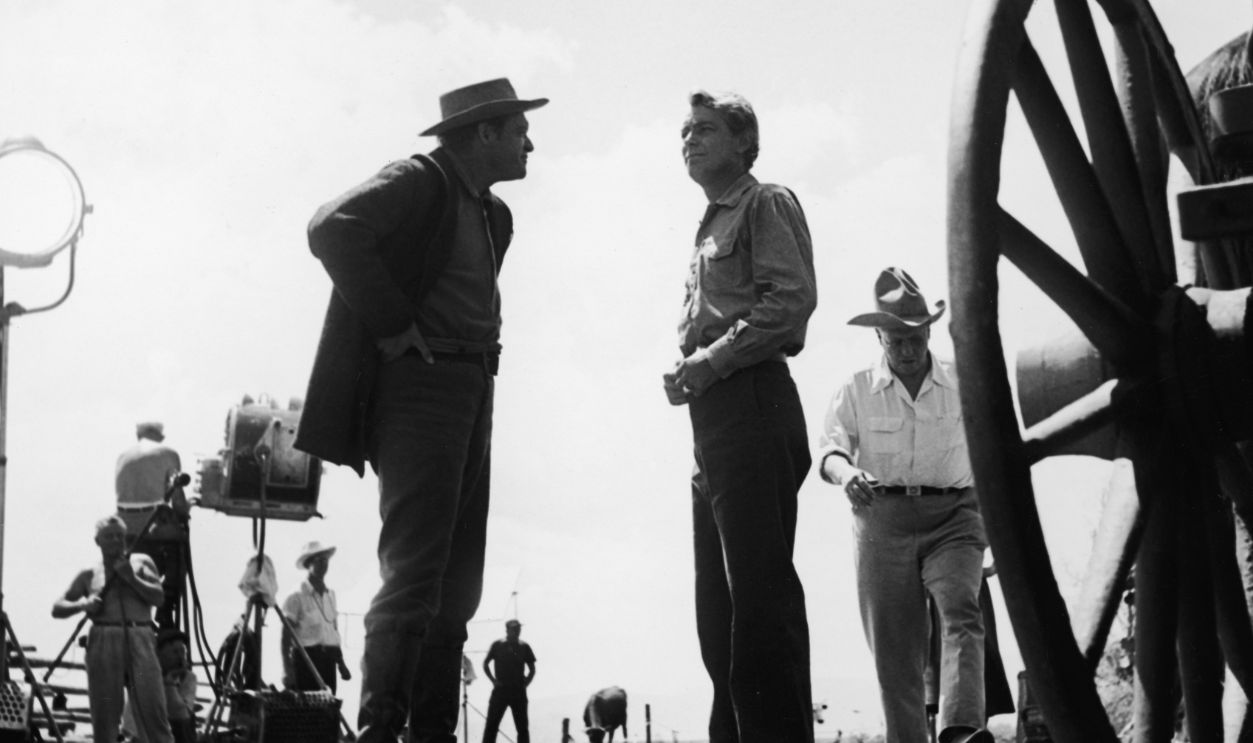 Van Heflin, Alan Ladd On 'Shane' Set