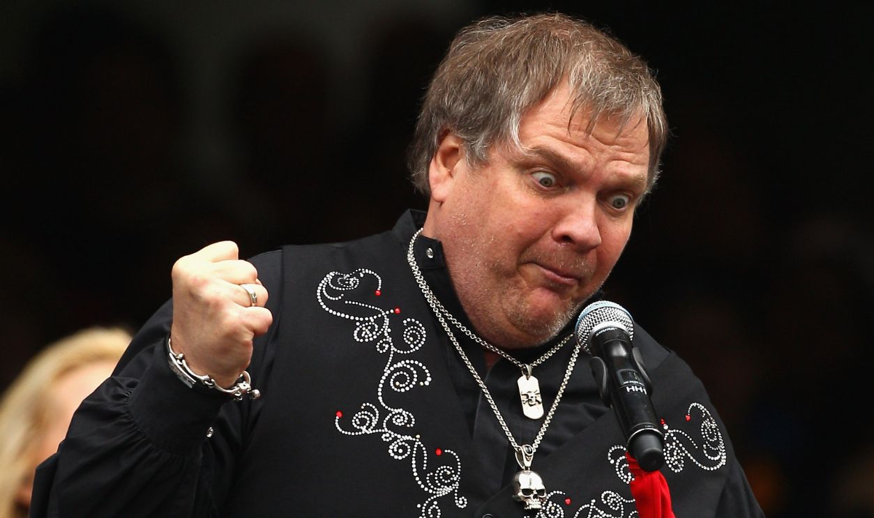 American artist Meat Loaf performs during the 2011 AFL Grand Final match between the Collingwood Magpies and the Geelong Cats at Melbourne Cricket Ground on October 1, 2011 in Melbourne, Australia.