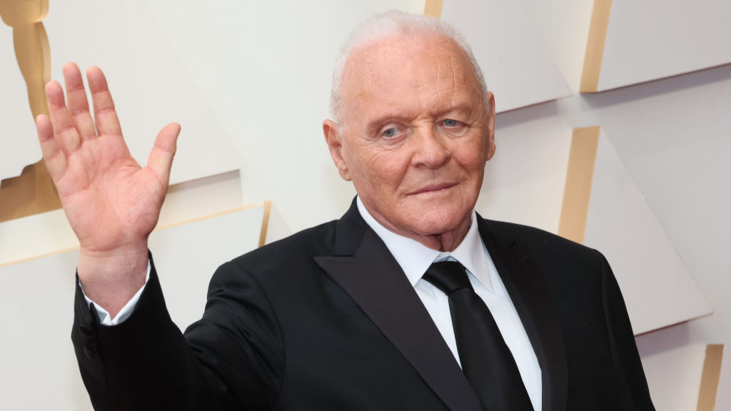 Anthony Hopkins in black suit