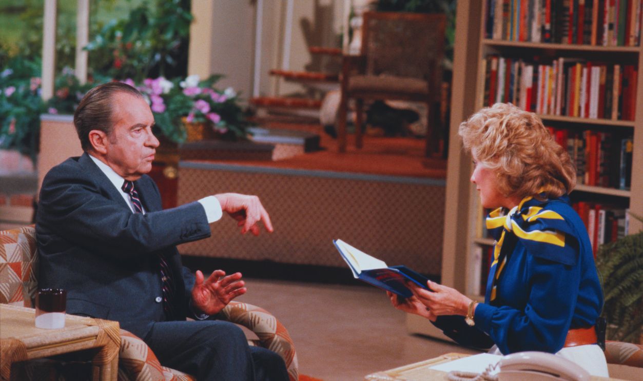 Gettyimages - 515426448, Barbara Walters Interviewing Richard Nixon