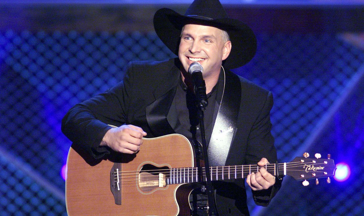 Garth Brooks, winner of the Academy of Country Music's Artist of the Decade award at the 34th Annual Awards at the Universal Amphitheatre in Los Angeles. He also won Entertainer of the Year.
