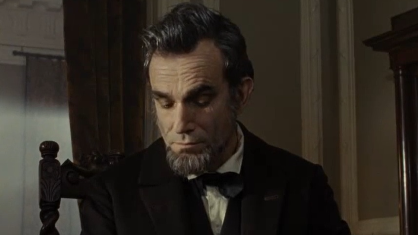 A visually captivating still taken from a pivotal moment in the film Lincoln (2012)