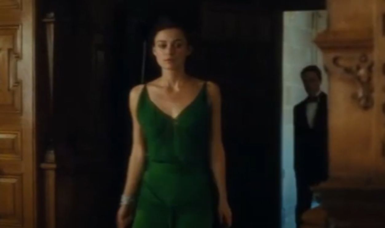 Keira Knightley's Green Silk Gown (Atonement, 2007)
