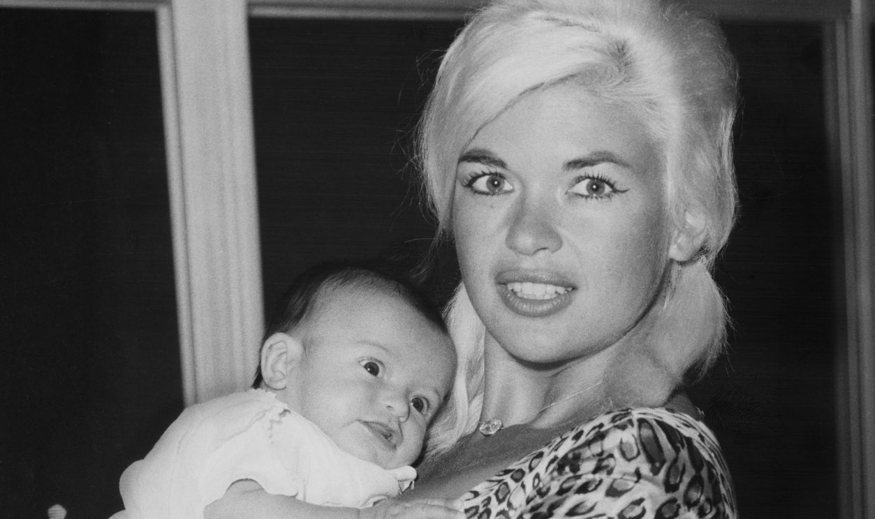 Jayne Mansfield With Baby Mariska Hargitay Jayne Mansfield holding six-weeks old Mariska Hargitay, United States, March 1964.