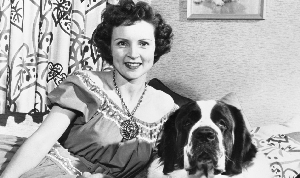Betty White and Her St. Bernard