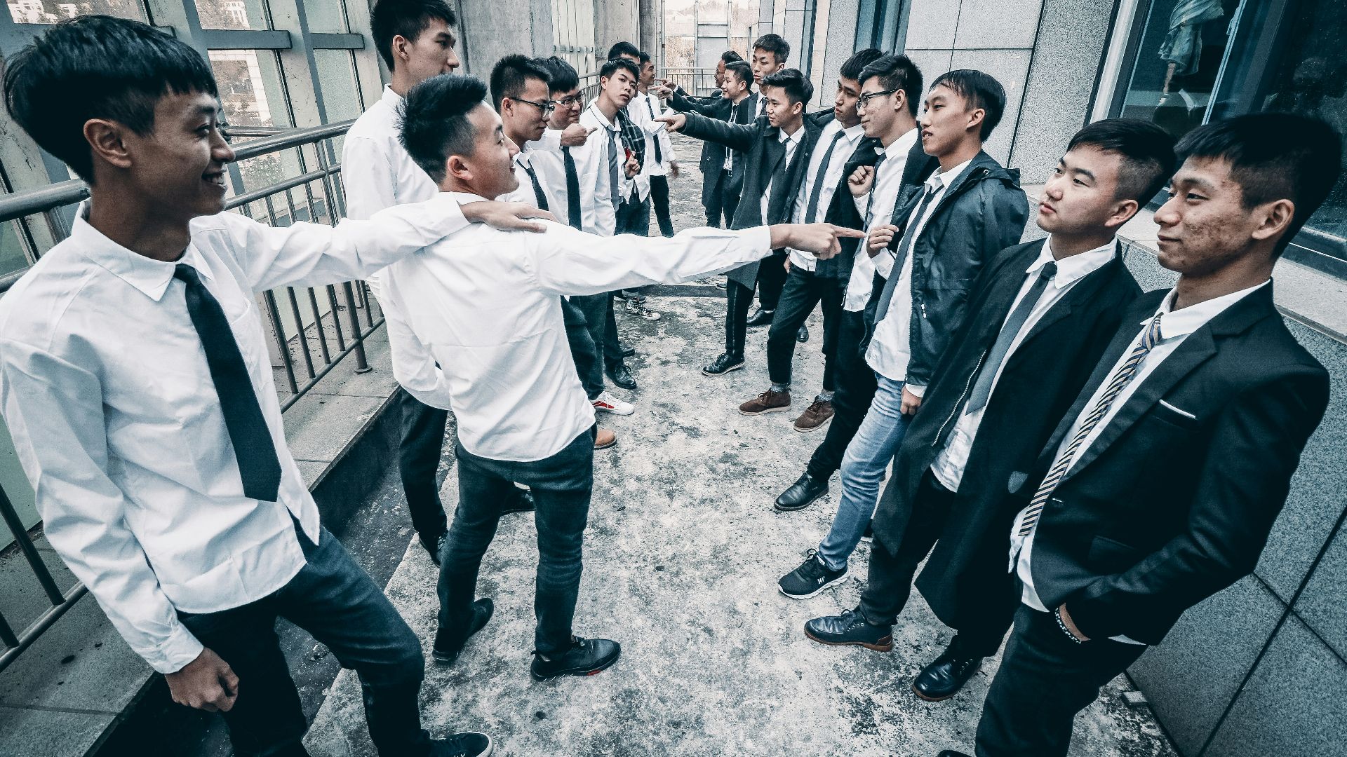 group of man gathering inside room
