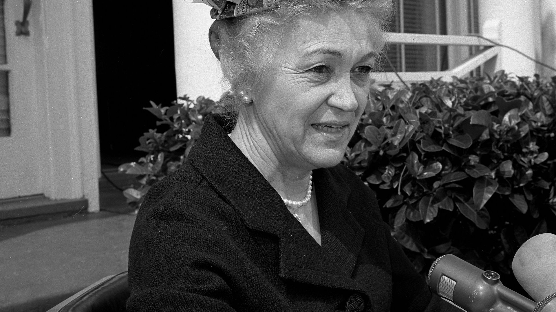 File:Ivy Baker Priest wearing hat made of dollar bills.jpg
