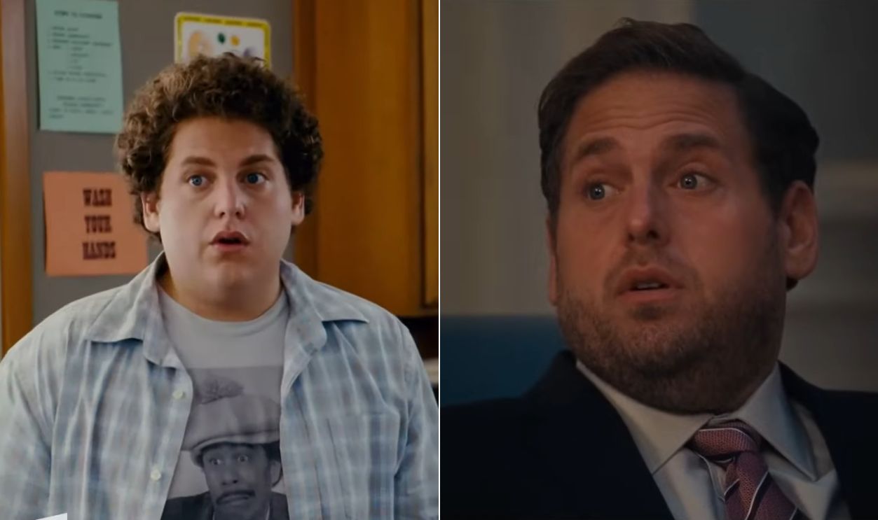 Screenshot from Superbad (2007) and Don’t Look Up (2021)  