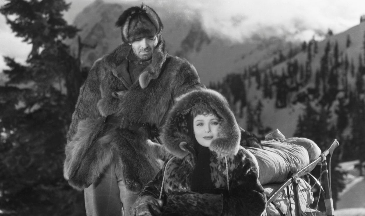 Clark Gable as Jack Thornton and Loretta Young as Claire Blake in 1935 film adaptation of the Jack London novel The Call of the Wild.
