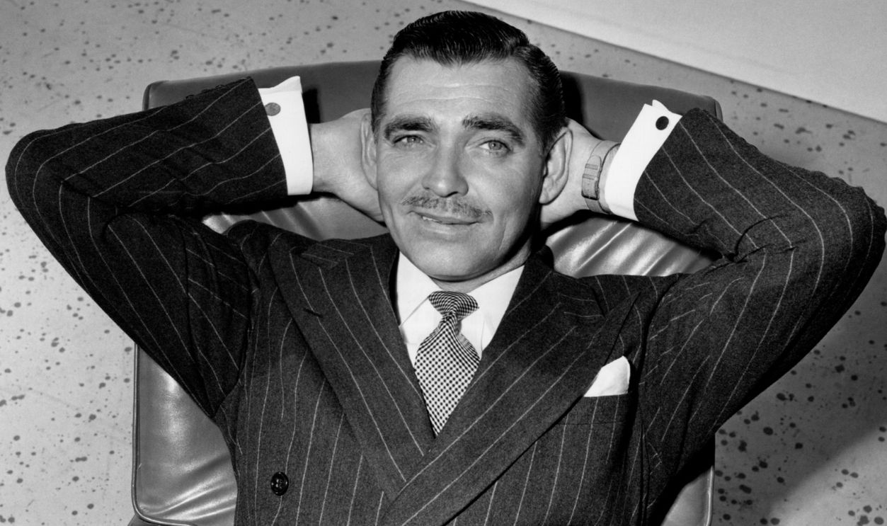 Publicity portrait of actor Clark Gable (1901-1960) resting on the set of 'The Hucksters', 1947, United States. 