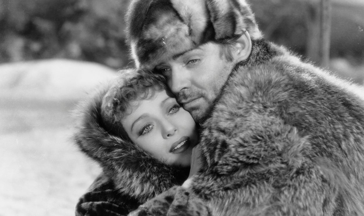Loretta Young as Claire Blake and Clark Gable as Jack Thornton in the 1935 film version of Jack London's novel The Call of the Wild. 