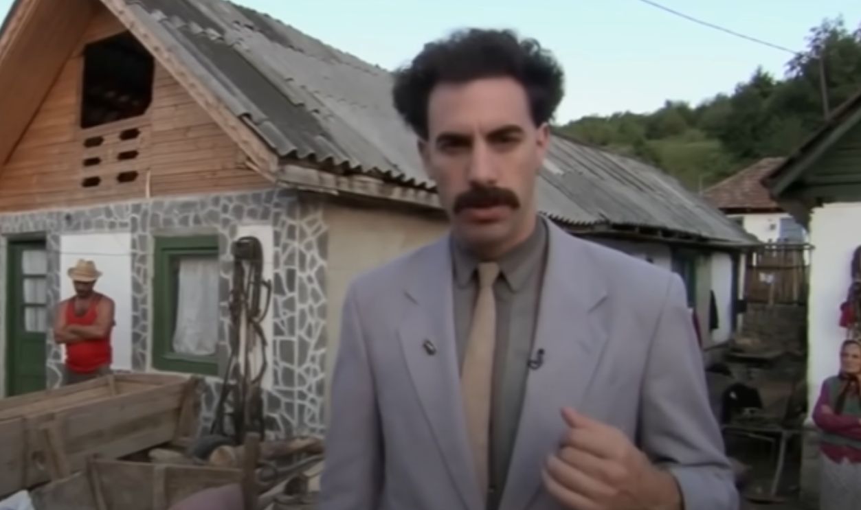 Screenshot from Borat (2006)