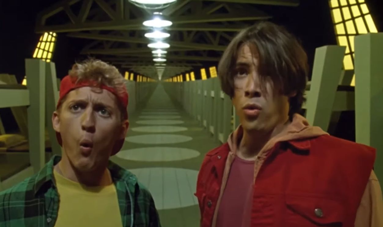 Screenshot from Bill & Ted’s Bogus Journey (1991)