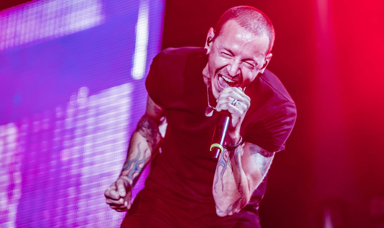 Chester Bennington of Linkin Park performs at City Sound Milano Festival on June 10, 2014 in Milan, Italy. 