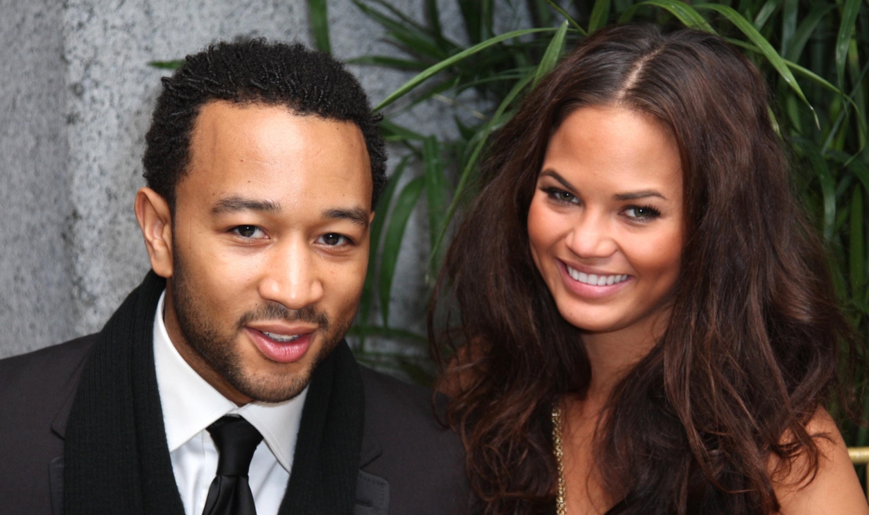 Chrissy Teigen And John Legend (Then)