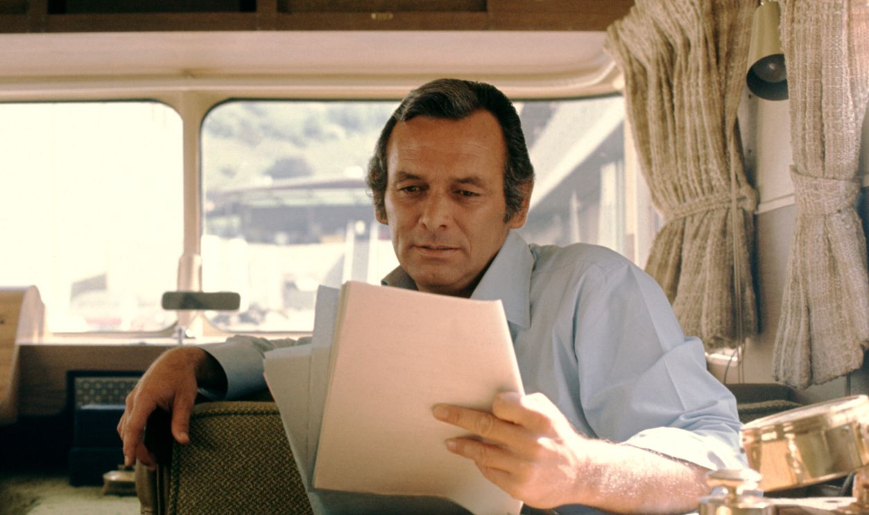 Actor David Janssen (1931-1980) reads a script circa 1970's.