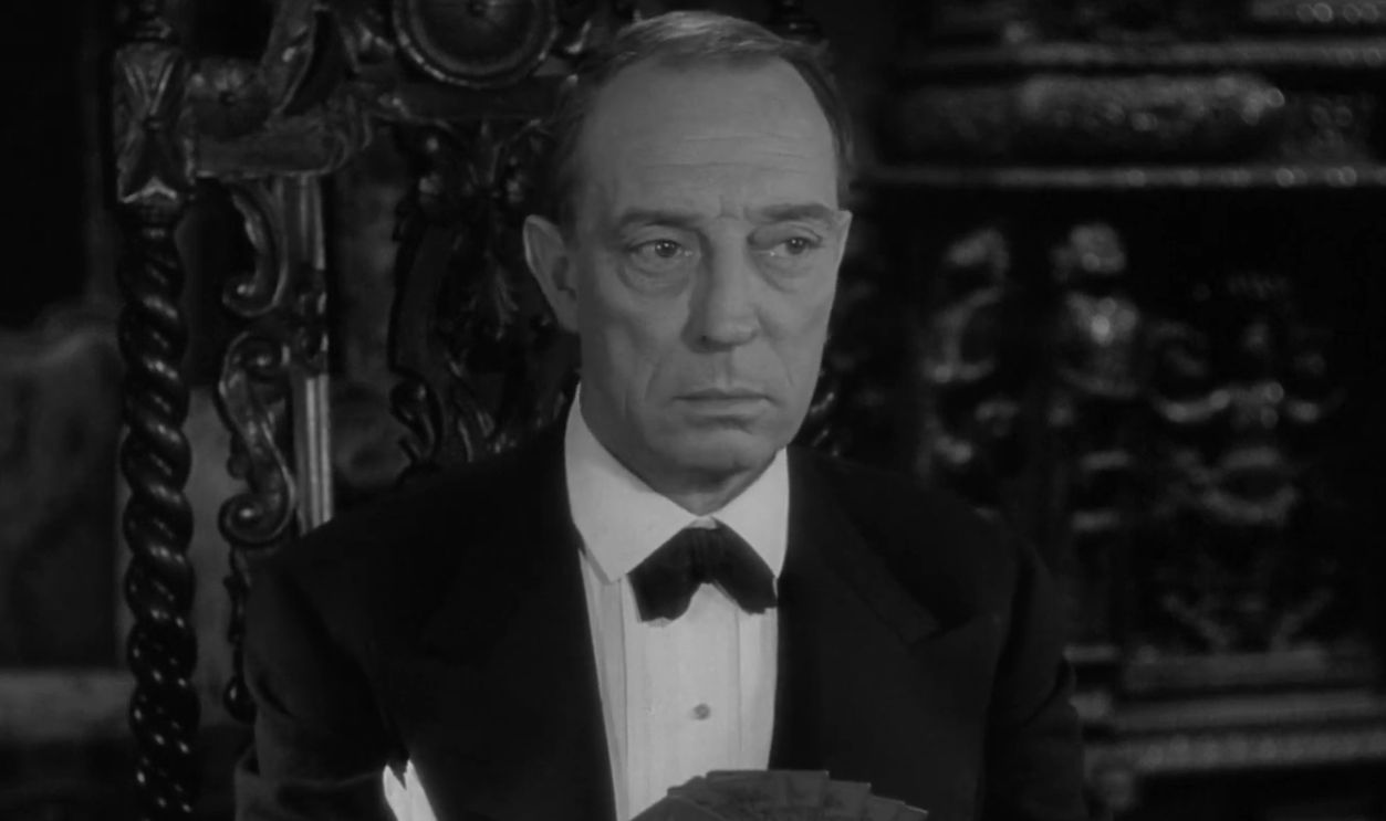 H B Warner, Anna Q Nilsson, and Buster Keaton In Sunset Boulevard (1950)