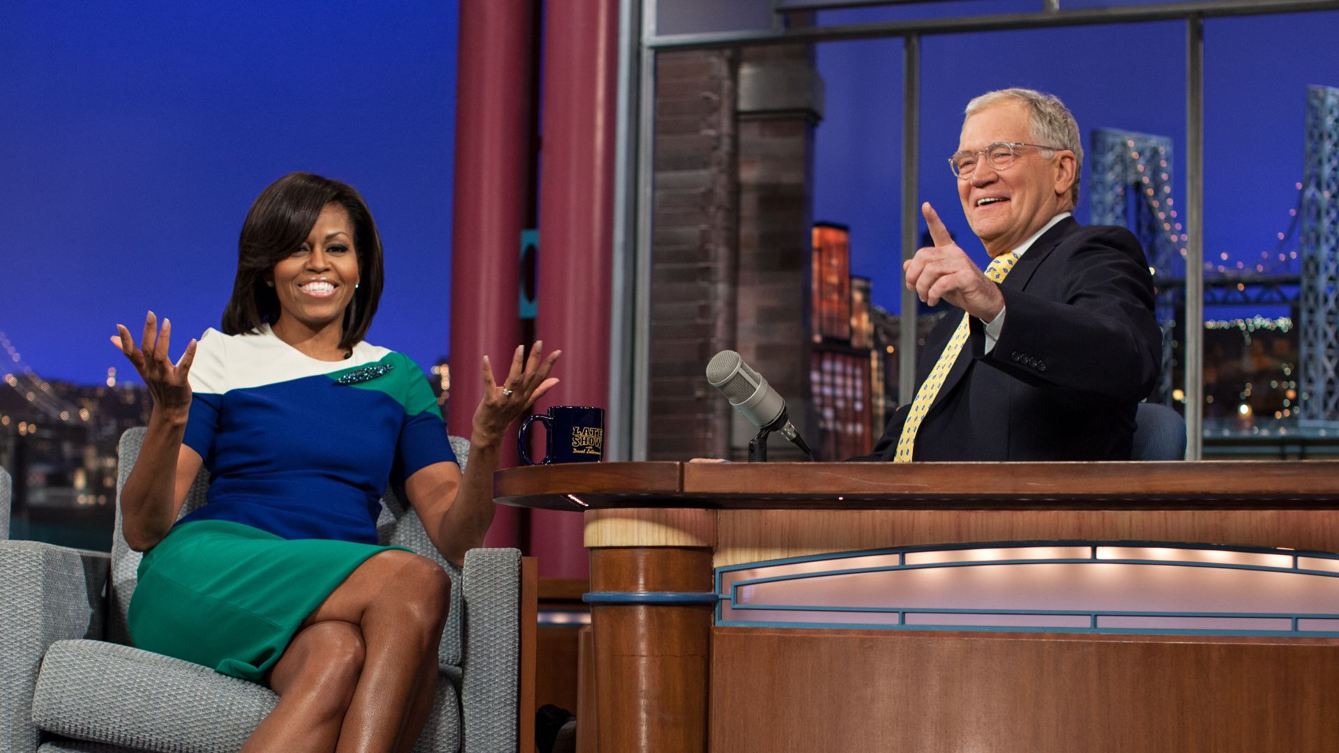 File:Michelle Obama on the Late Show with David Letterman.jpg