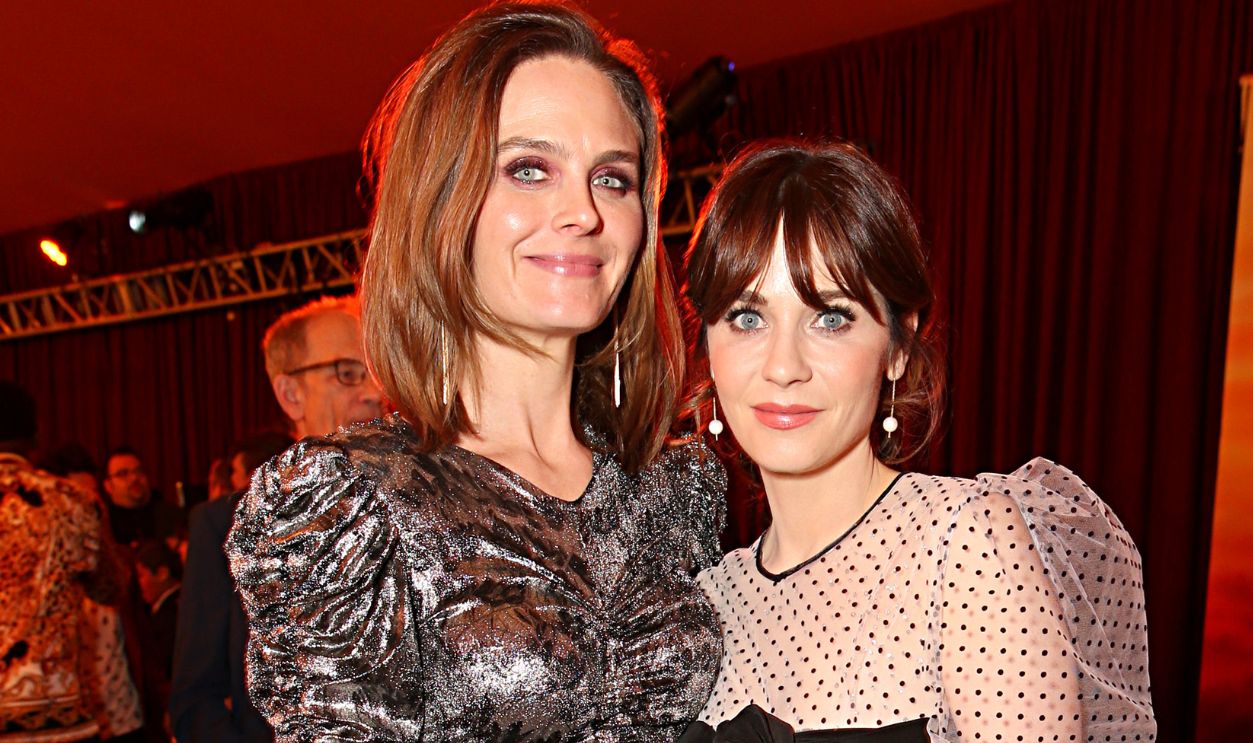 Emily Deschanel and Zooey Deschanel attend the World Premiere of Disney's 