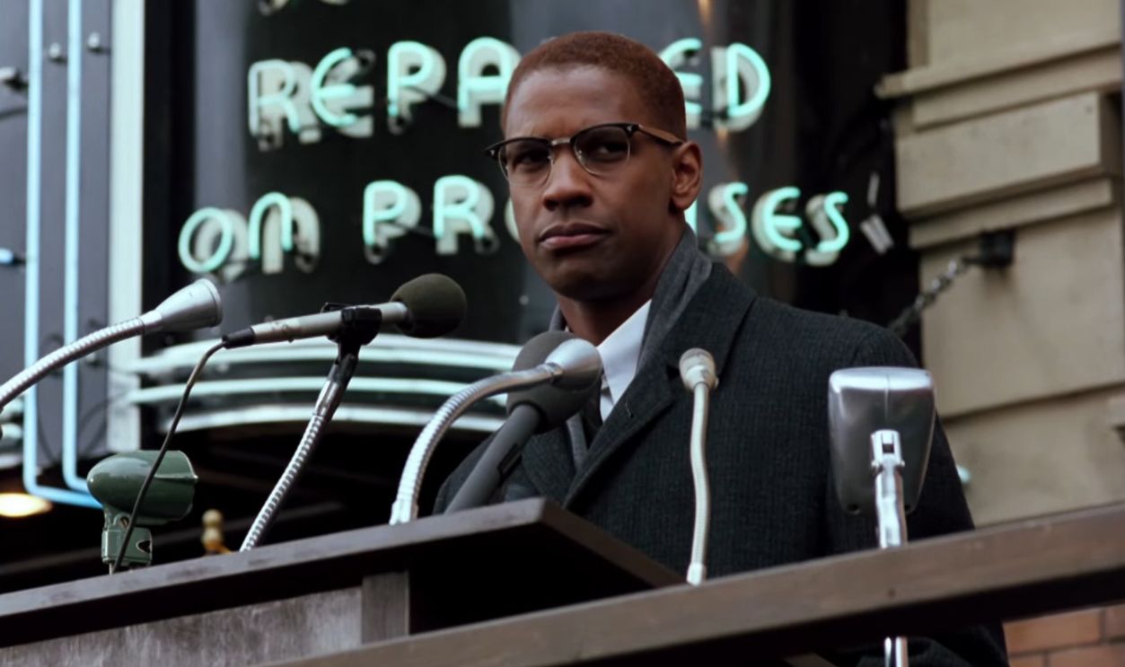 Screenshot from Malcolm X (1992).